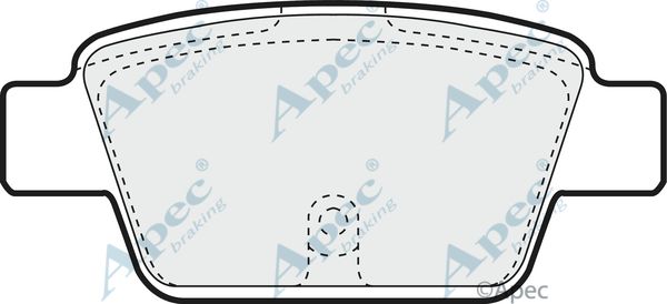 APEC BRAKING stabdžių trinkelių rinkinys, diskinis stabdys PAD1260